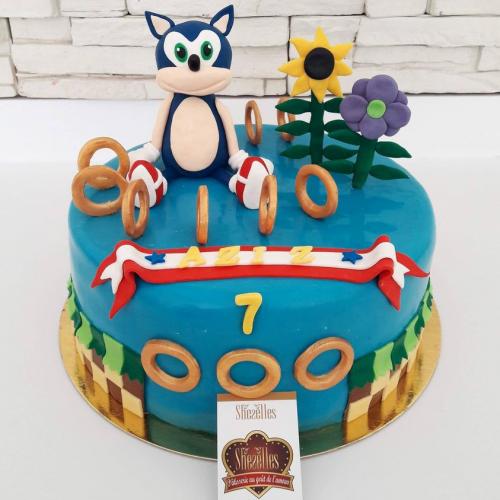 Gâteau anniversaire super sonic  gâteau sonic gâteau anniversaire supersonic